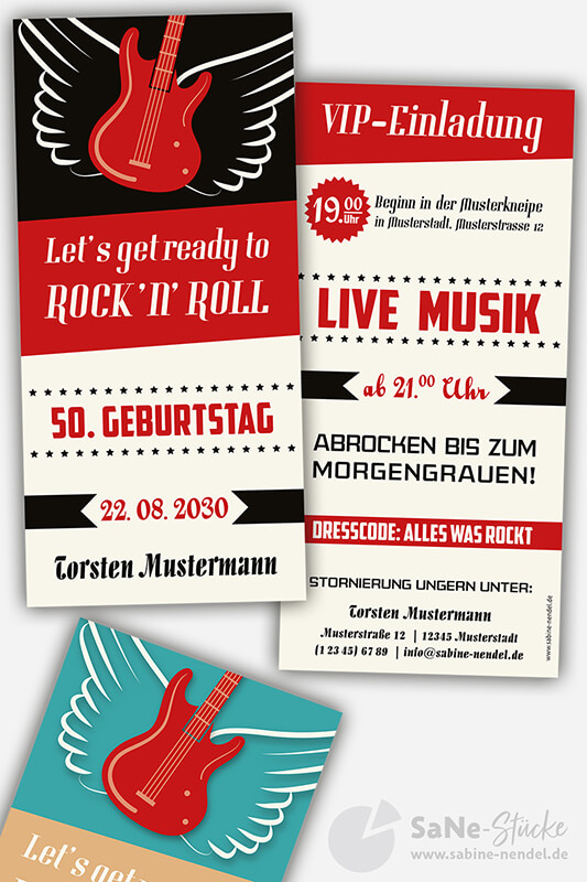 Rockabilly Einladungskarten